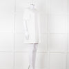 Sezane Ivory Scalloped Lace Trim Short Sleeved Dress