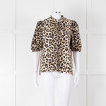 Second Female Leopard Print Short Sleeve Blouse