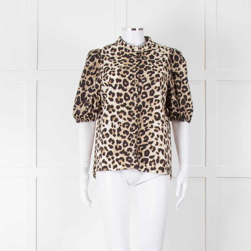 Second Female Leopard Print Short Sleeve Blouse