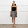Miu Miu Grey Silver Tweed Mini Skirt