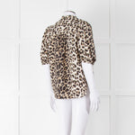 Second Female Leopard Print Short Sleeve Blouse