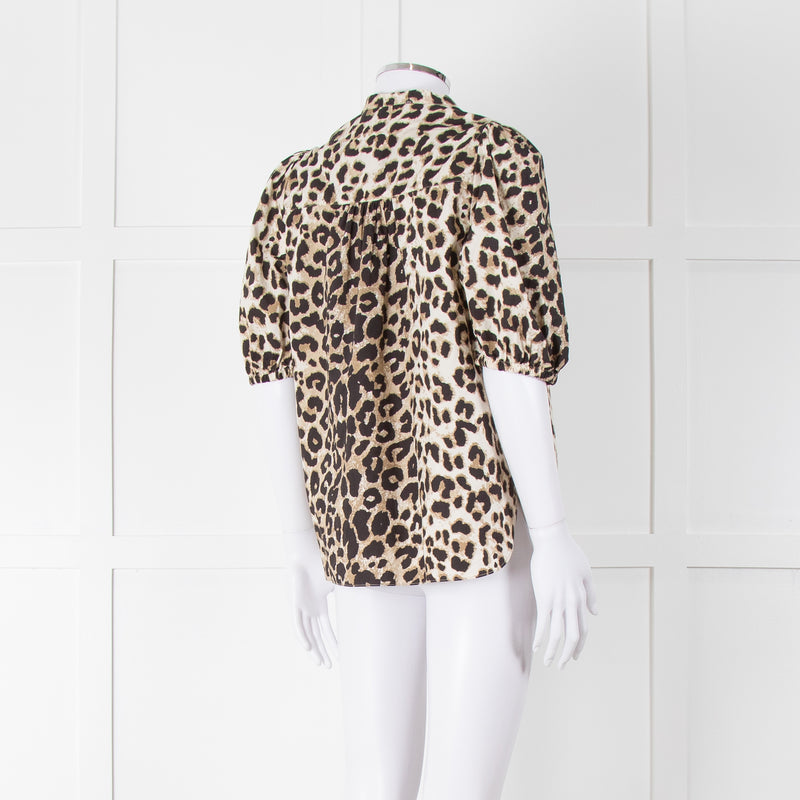 Second Female Leopard Print Short Sleeve Blouse