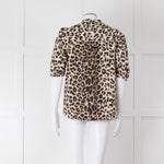 Second Female Leopard Print Short Sleeve Blouse
