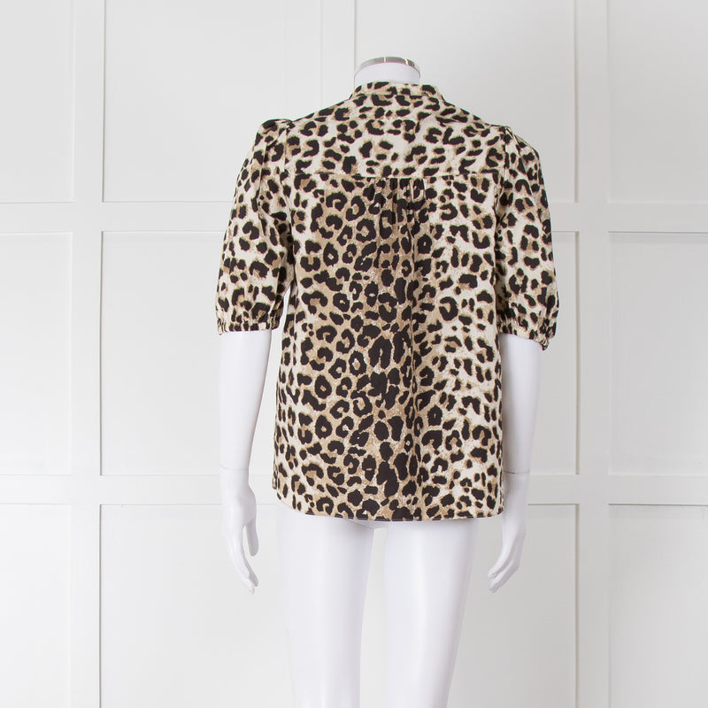 Second Female Leopard Print Short Sleeve Blouse