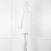 Sezane Ivory Scalloped Lace Trim Short Sleeved Dress