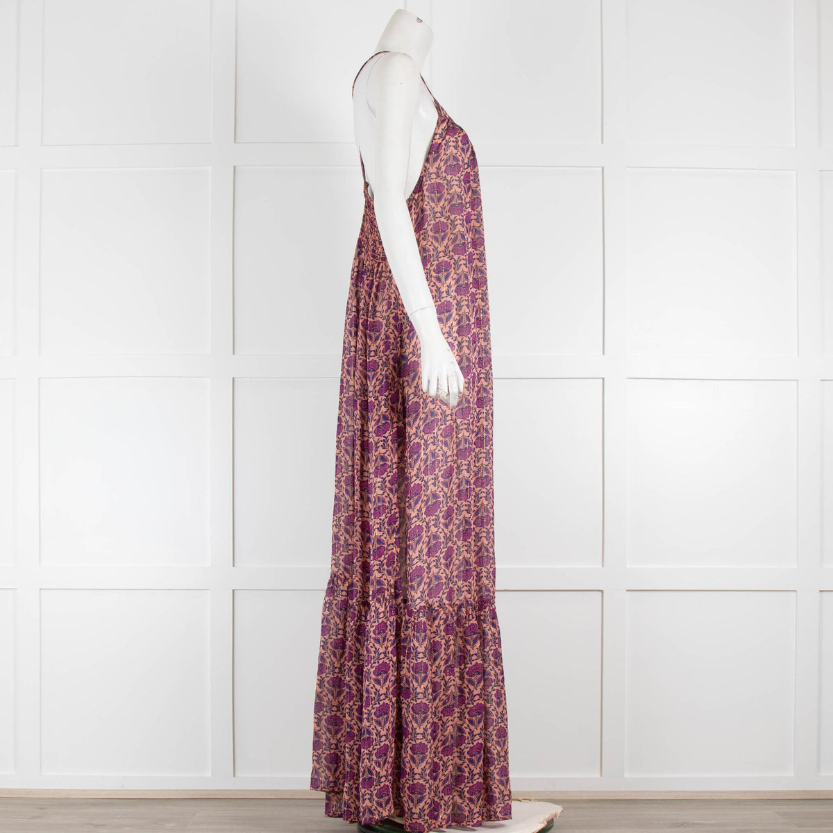 Lolly's Laundry Dark Purple Floral Maxi Sundress