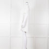 Sezane Ivory Scalloped Lace Trim Short Sleeved Dress