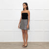 Miu Miu Grey Silver Tweed Mini Skirt
