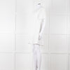 Sezane Ivory Scalloped Lace Trim Short Sleeved Dress