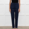 The Fold Black Blue Geometric Pattern Narrow Leg Trousers