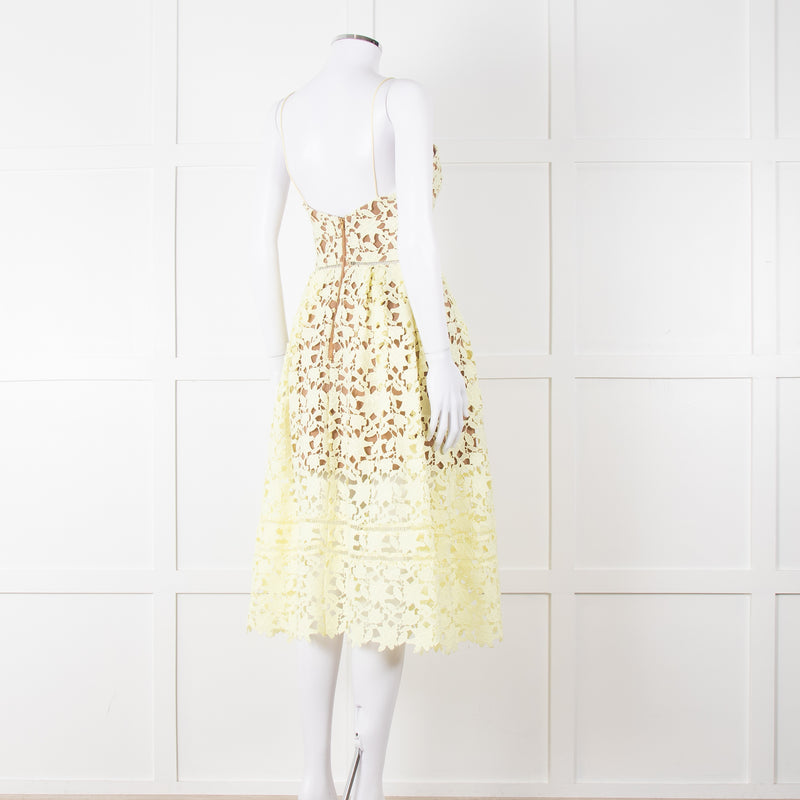 Self Portrait Yellow Lace Strappy Dress – Phoenix Style