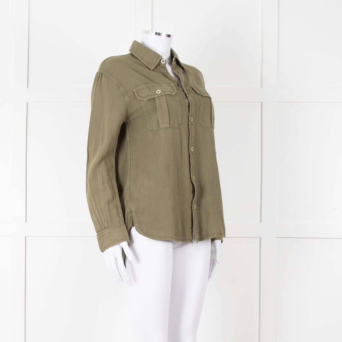 Zadig & Voltaire Khaki Cotton Army Style Shirt