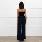 Paige Blue Wide Leg Denim Trousers