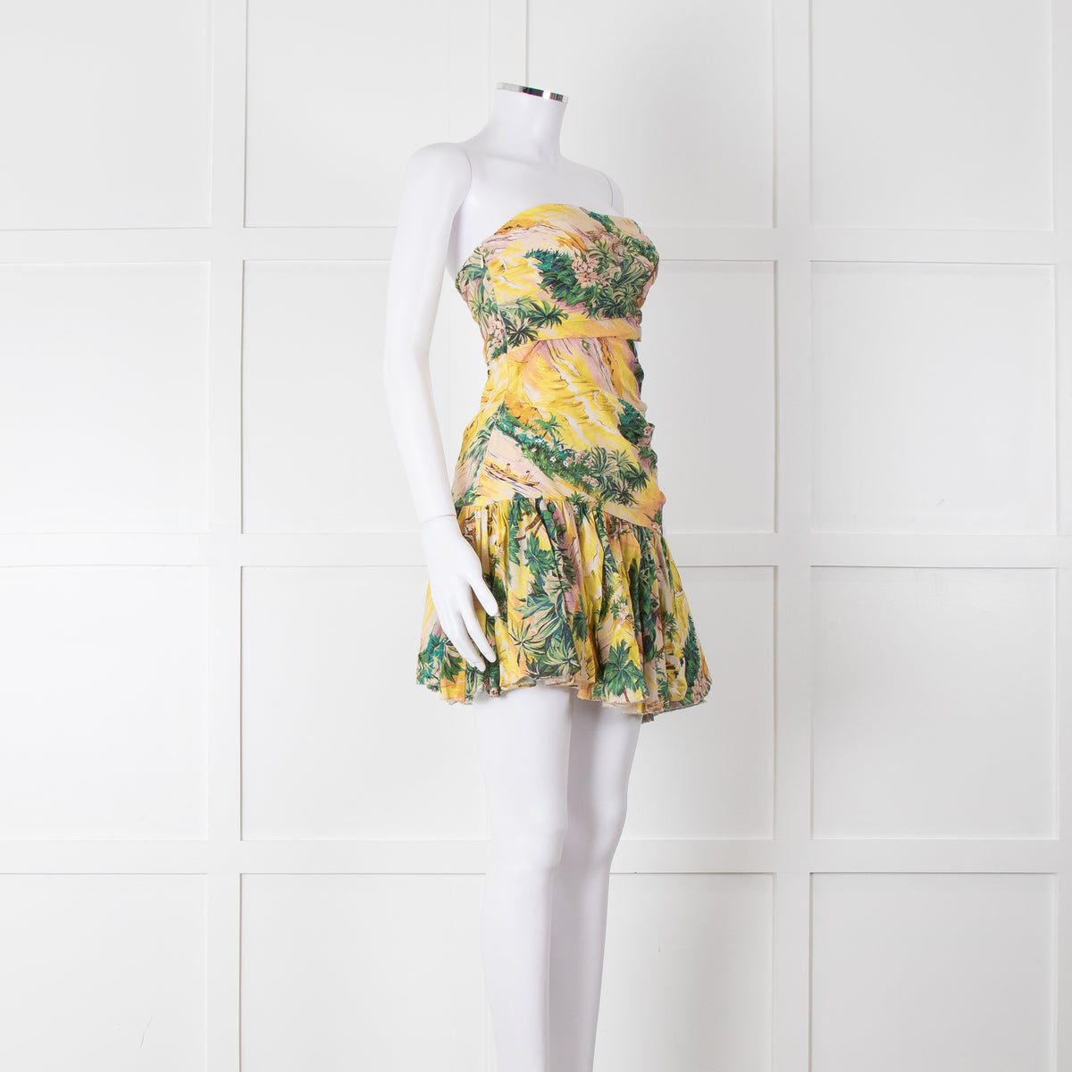 Zimmermann Linen Hawaiian Print Juliette Cutout Dress