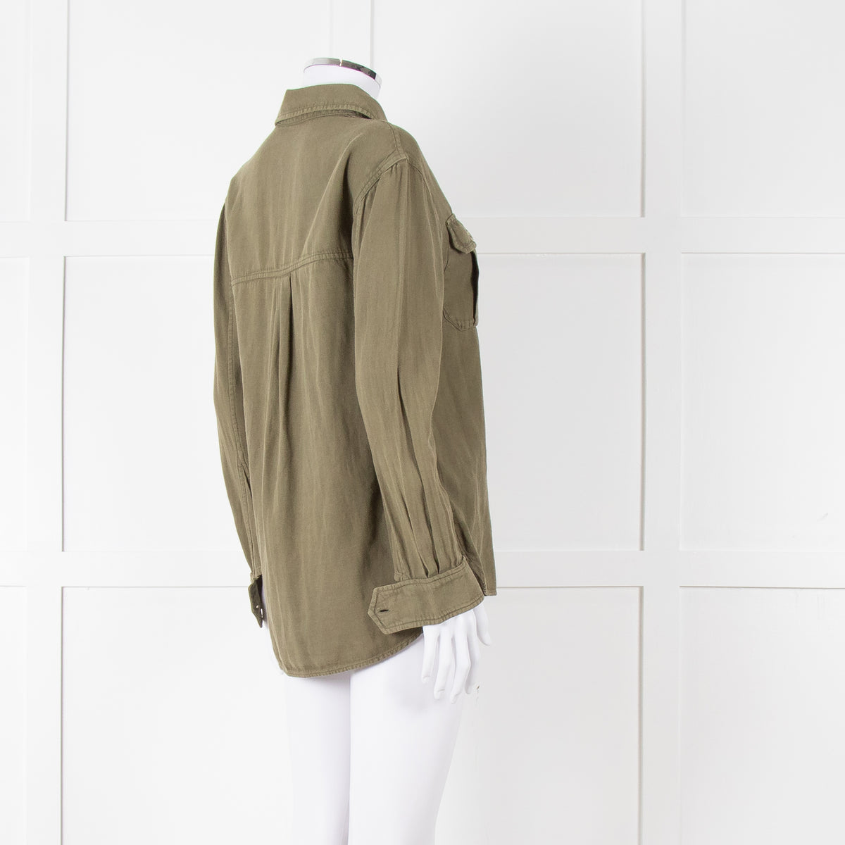 Zadig & Voltaire Khaki Cotton Army Style Shirt