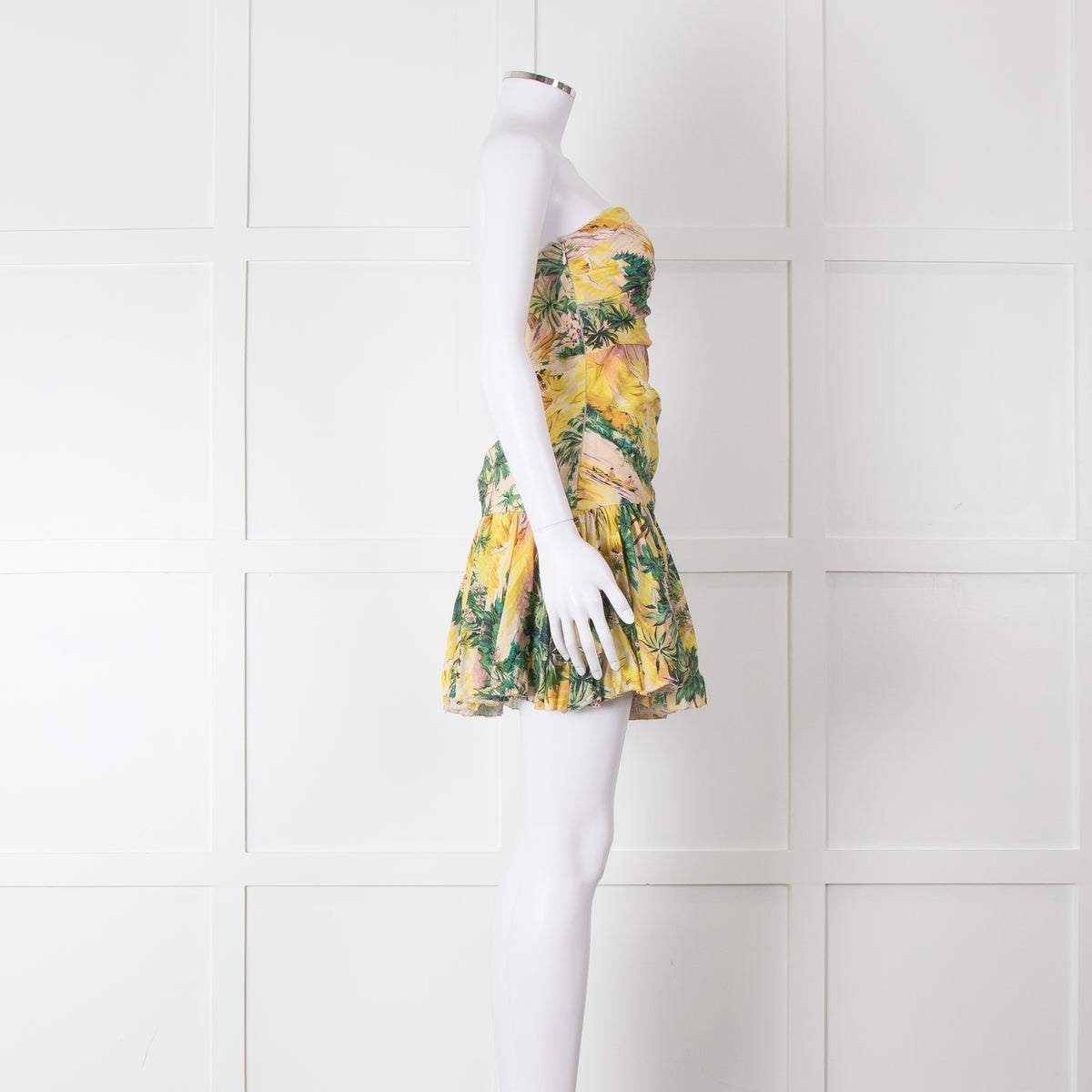 Zimmermann Linen Hawaiian Print Juliette Cutout Dress