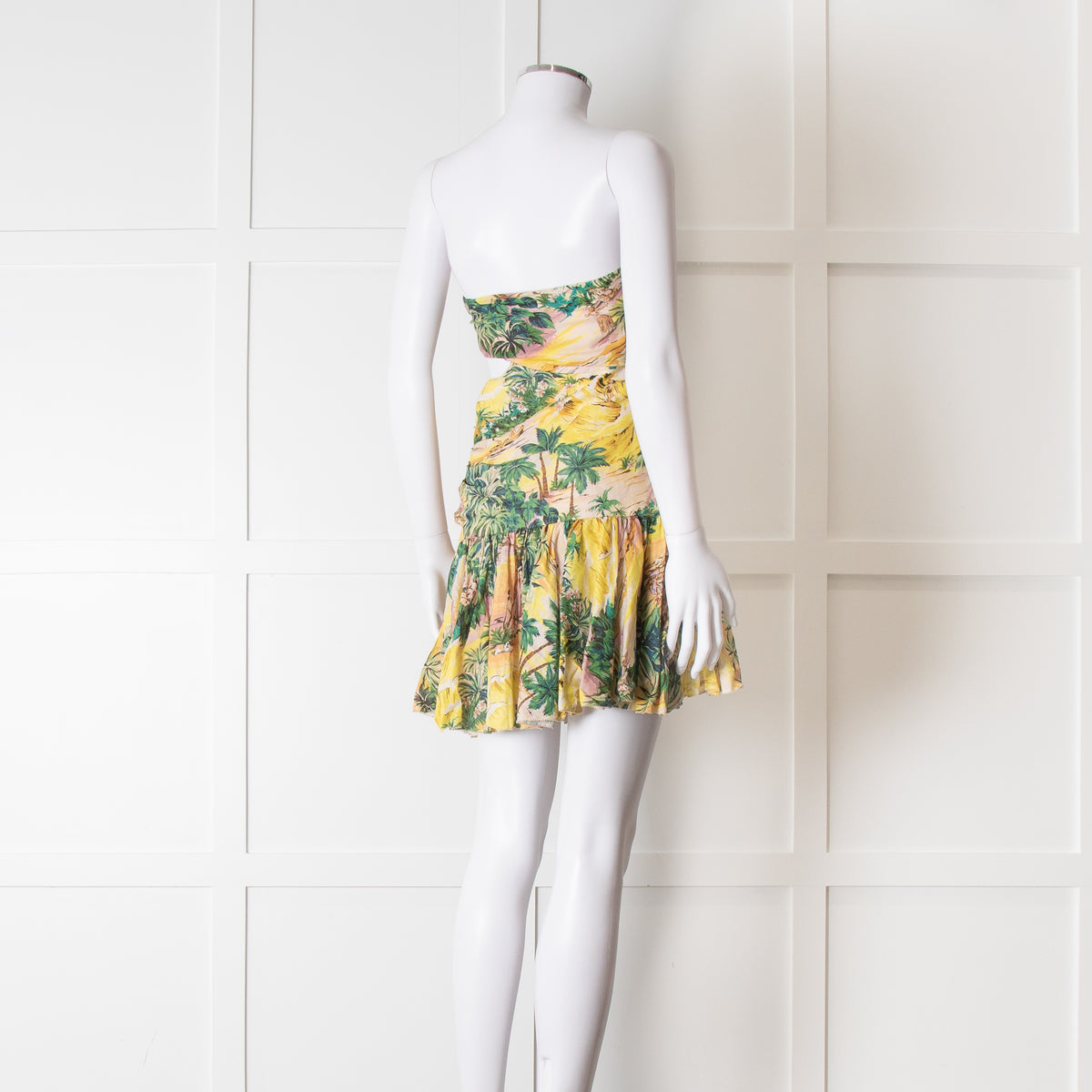 Zimmermann Linen Hawaiian Print Juliette Cutout Dress