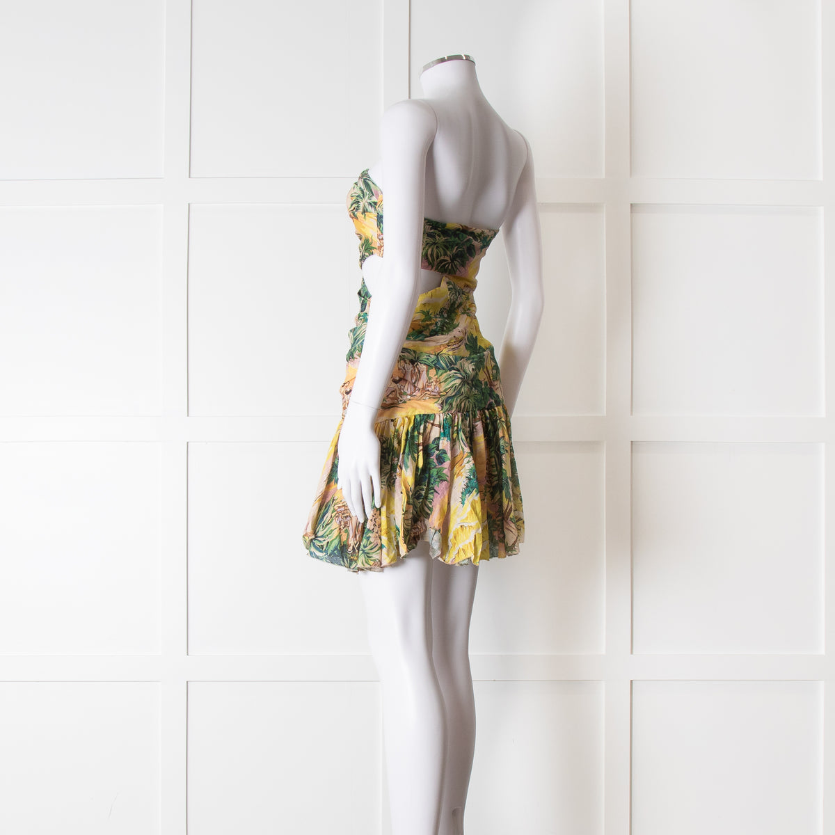 Zimmermann Linen Hawaiian Print Juliette Cutout Dress