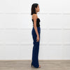 Carven Mid Blue Button Pocket Flare Trousers