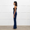 Carven Mid Blue Button Pocket Flare Trousers