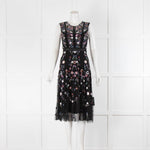 Needle & Thread Black With Floral Sequin Ombre Dress