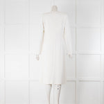 Escada White Tailored Shift Dress