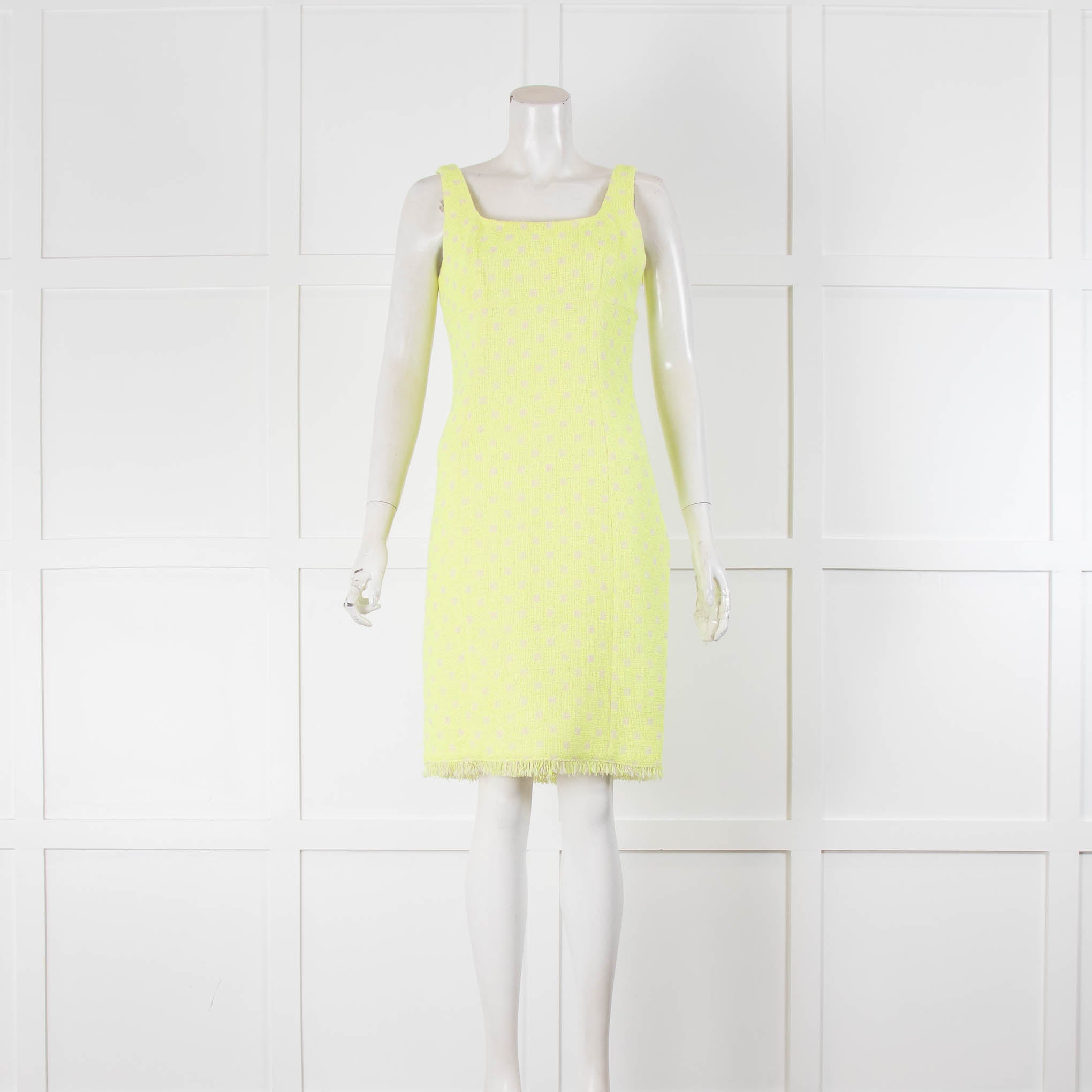 Moschino Cheap And Chic Lime Green Polka Dot Shift Dress – Phoenix Style