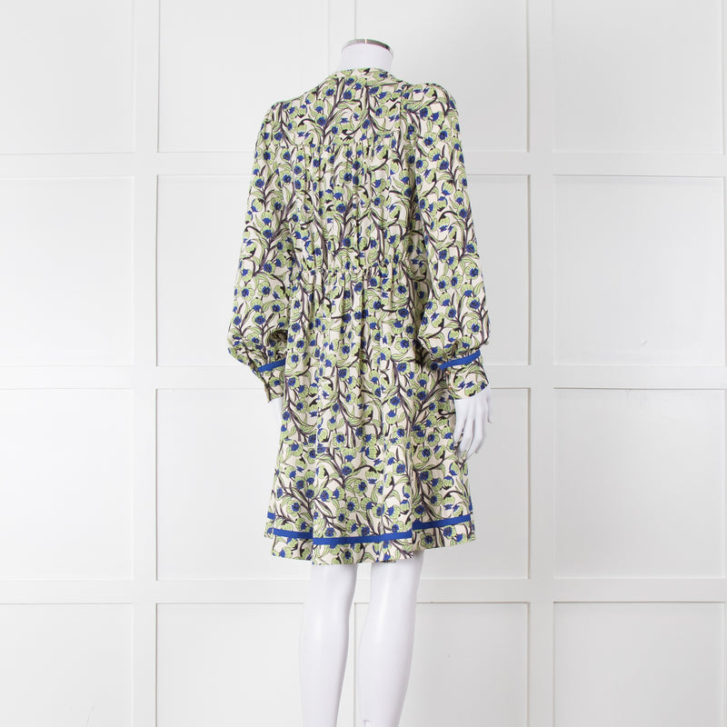 Me + Em Trailing Flower Print Fit & Flare Dress