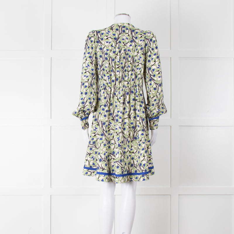 Me + Em Trailing Flower Print Fit & Flare Dress