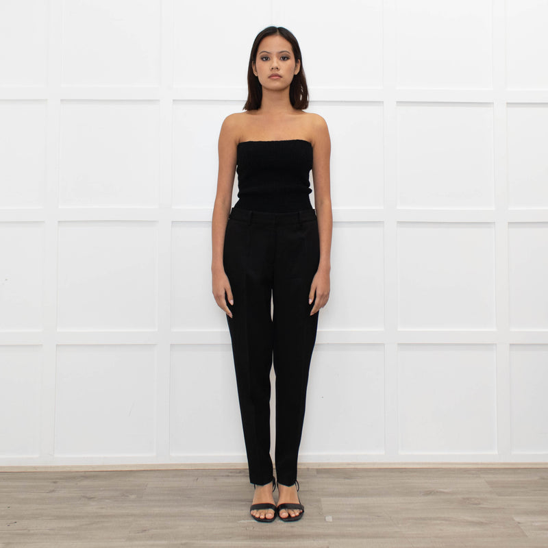 Stella McCartney Black Tux Style Narrow Leg Trousers
