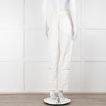 Helmut Lang White Cargo Trousers With Zips