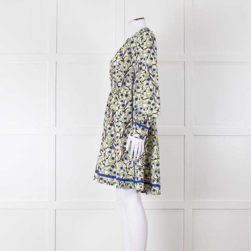 Me + Em Trailing Flower Print Fit & Flare Dress