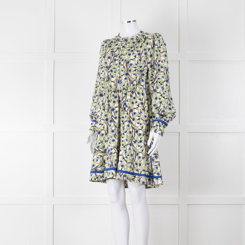 Me + Em Trailing Flower Print Fit & Flare Dress