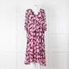 Scanlan Theodore Silk Black  & Pink Floral Maxi Dress