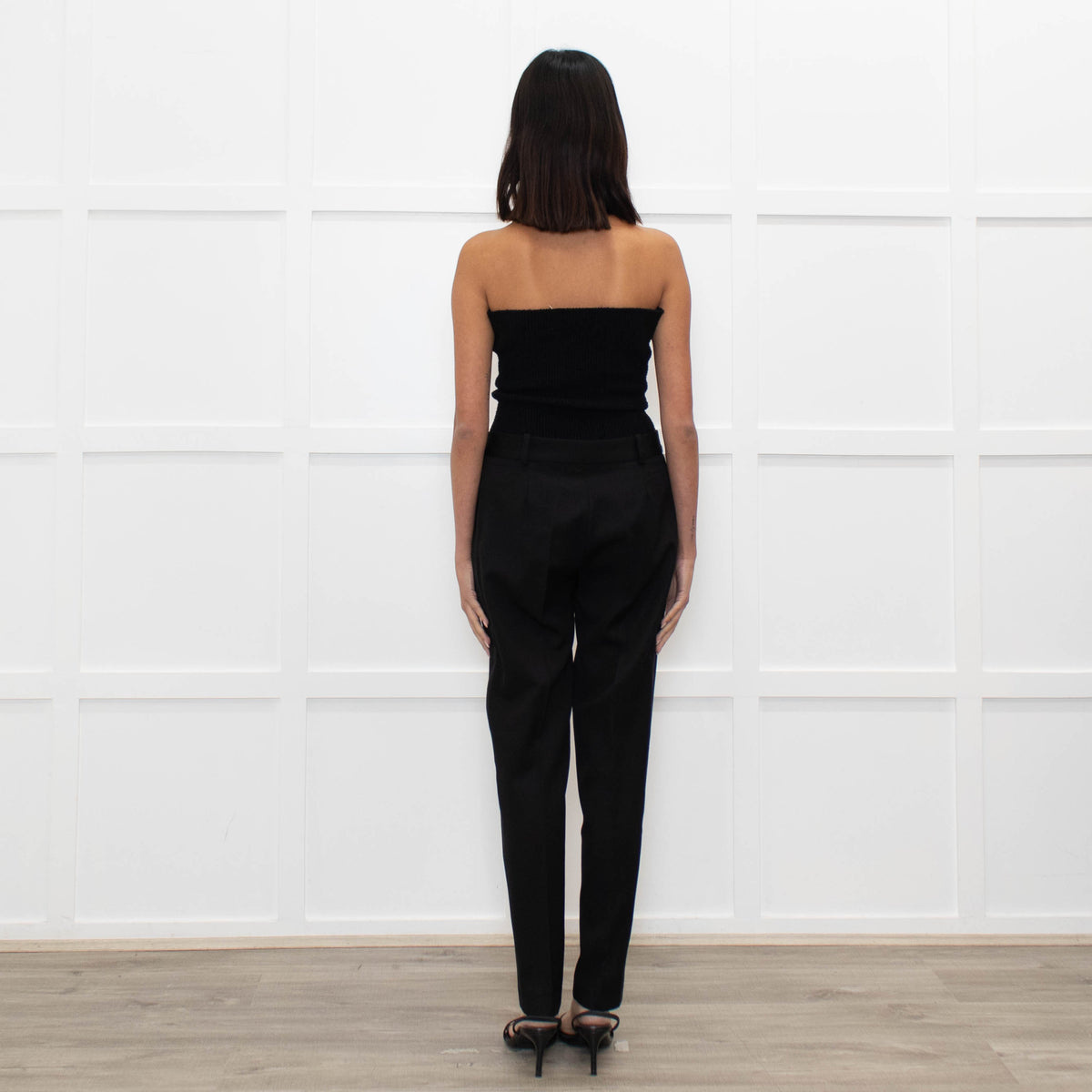 Stella McCartney Black Tux Style Narrow Leg Trousers