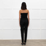 Stella McCartney Black Tux Style Narrow Leg Trousers