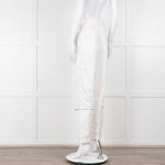 Helmut Lang White Cargo Trousers With Zips