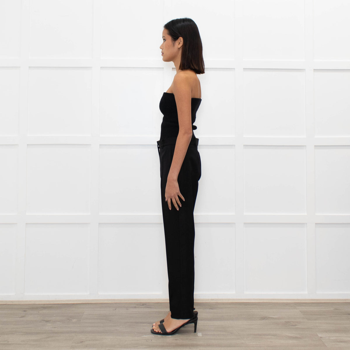 Stella McCartney Black Tux Style Narrow Leg Trousers