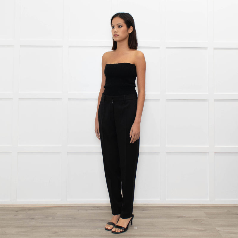 Stella McCartney Black Tux Style Narrow Leg Trousers