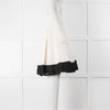Erdem Cream Floral Textured Pleated Skirts With Black Trim