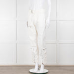 Helmut Lang White Cargo Trousers With Zips