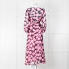 Scanlan Theodore Silk Black  & Pink Floral Maxi Dress