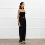 Iro Black Wool High Waisted Belted Trousers