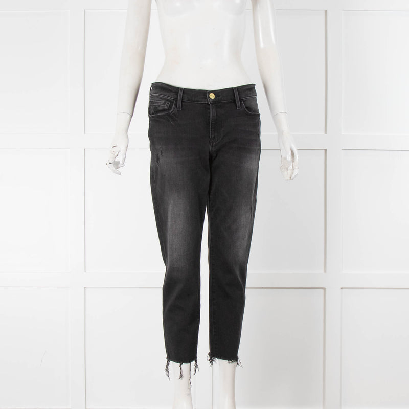 Frame Black Le Garcon Crop Jeans