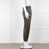 ATM Khaki Snake Print Silk Jogger Style Trousers