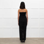 Iro Black Wool High Waisted Belted Trousers