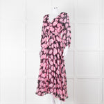 Scanlan Theodore Silk Black  & Pink Floral Maxi Dress