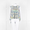 Peter Pilotto Cream Blue Yellow Floral Print Silk Sleeveless Top
