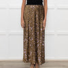 Cefinn Gold Sequin Midi Skirt