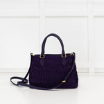Prada Purple Nylon Gaufre Handbag with Long Strap